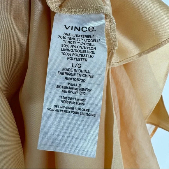 Vince Smocked Waist Gathered Maxi Skirt Peach Size L NWT - Picture 9 of 12